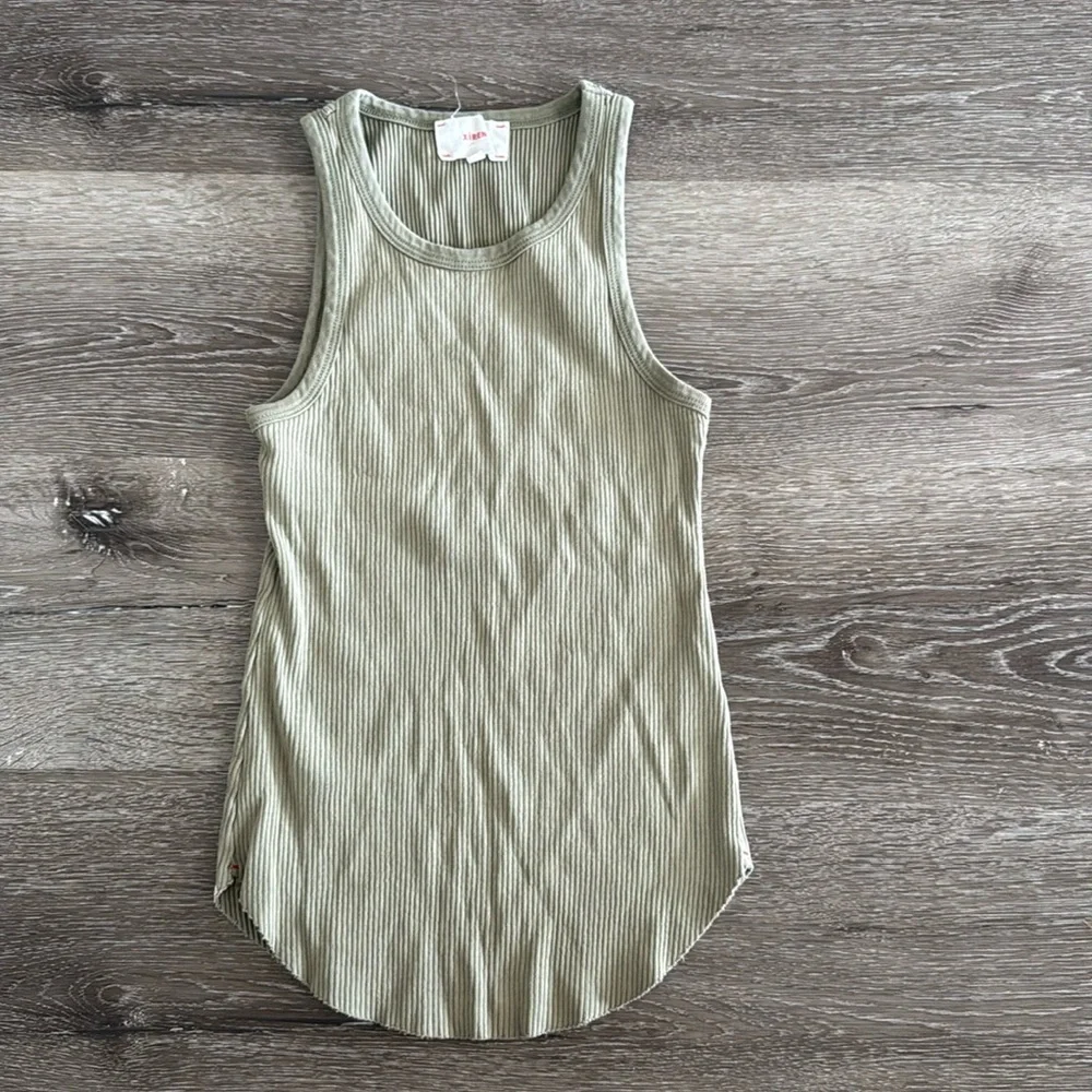XiRENA Olive Green Ribbed Tank Top - Picture 1 of 6